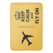 Keep Calm & Fly On,おもしろシンプル バスマット (正面縦)