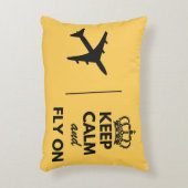 Keep Calm & Fly On, 面白いシンプルなようこそ アクセントクッション (正面(垂直))