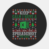 Keep Calm I Have A Spreadsheet For That Christmas  ラウンドシール (正面)