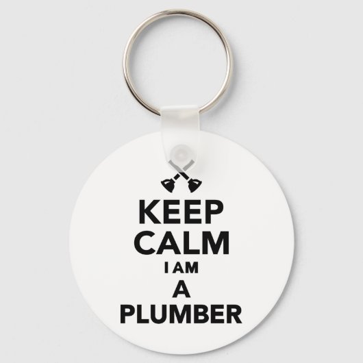 Keep calm I'm a Plumber キーホルダー (正面)