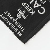 Keep calm I'm a Respiratory Therapist フリースブランケット (角)