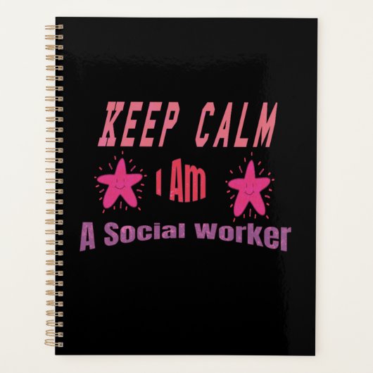 Keep Calm I'm A Social Worker Planner プランナー手帳 (正面)