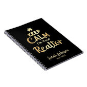 Keep Calm, I'm Your Realtor | 名前入り ノートブック (右側)