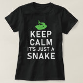 Keep Calm its just a Snake Funny Snake Lover Tシャツ (デザイン正面)