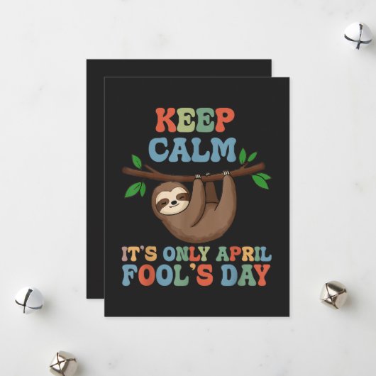 keep calm it's only April fool's day シーズンカード (正面/裏面インサイチュ)