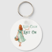 Keep Calm & Knit On キーホルダー (正面)