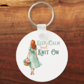 Keep Calm & Knit On キーホルダー (正面)