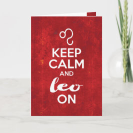 Keep Calm Leo On Birthday Astrological Sign カード