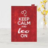 Keep Calm Leo On Birthday Astrological Sign カード (黄色い花)