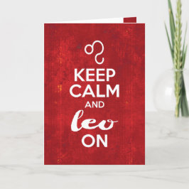 Keep Calm Leo On Birthday Astrological Sign カード