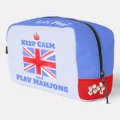 Keep Calm Mahjong Union Jack Brit Flag Tile Bag ドップキット (右コーナー)