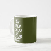 Keep Calm Mug Custom Design Personalized Gift コーヒーマグカップ (正面左)