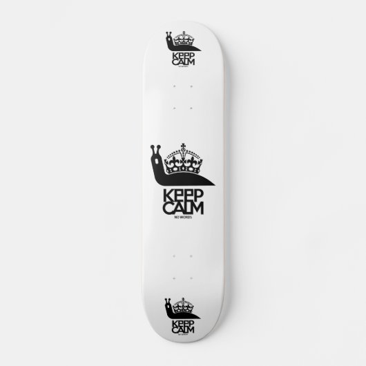 KEEP CALM NO WORDS BY MASANSER スケートボード (正面)