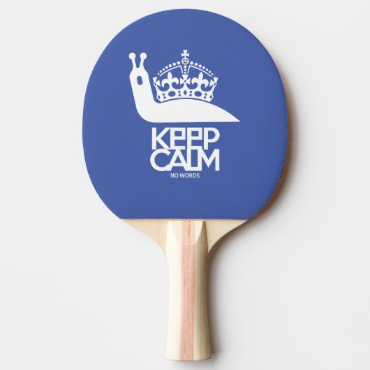 KEEP CALM NO WORDS BY MASANSER 卓球ラケット (正面)