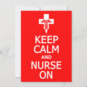 Keep Calm & Nurse On 招待状をカスタマイズ 招待状