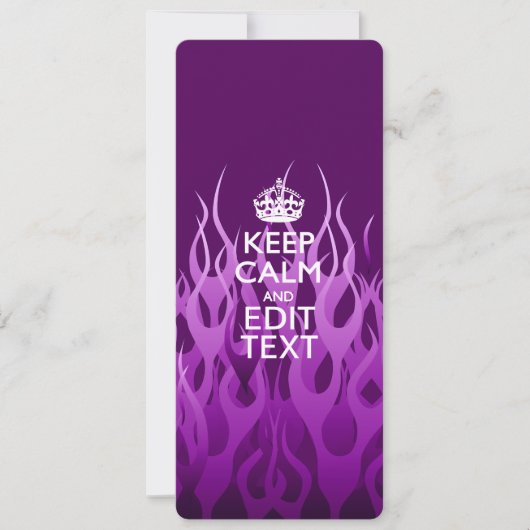 Keep Calm on Purple Racing Flamesのあなたのテキスト (正面)
