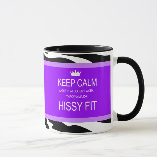 "KEEP CALM OR HISSY FIT" ディーヴァ マグカップ (右)
