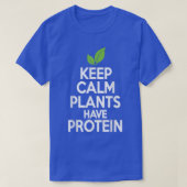 Keep Calm Plants Have Protein  Vegan Vegetarian Te Tシャツ (デザイン正面)