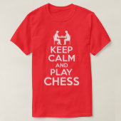 Keep Calm Play Chess Tシャツ (デザイン正面)