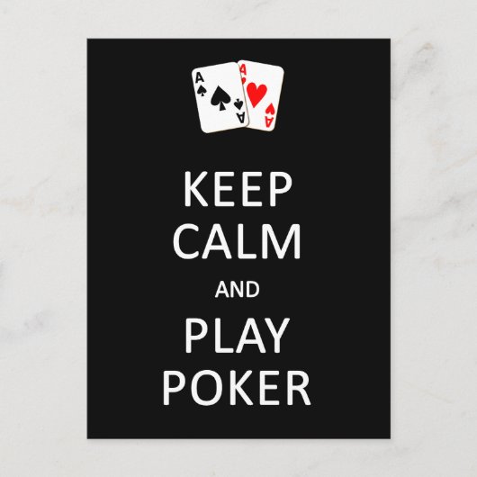 KEEP CALM & PLAY POKER ポストカード, カスタマイズ ポストカード (正面)