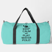 Keep Calm & Play Water Polo custom name & color ダッフルバッグ (正面)