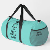 Keep Calm & Play Water Polo custom name & color ダッフルバッグ (右コーナー)