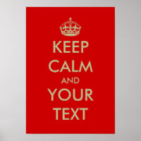 Keep calm poster | Customized with faux gold crown