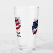 keep calm quote and vibrant american flag タンブラーグラス (左)