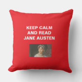 Keep Calm, Read Jane Austen クッション (正面)