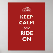Keep Calm Ride Bicycle Poster or Print ポスター (正面)