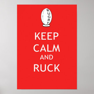 Keep Calm & Ruck ポスター