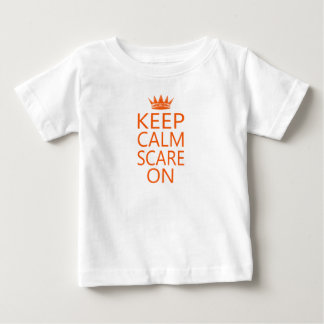 Keep Calm Scare On クラウンTシャツ ベビーTシャツ