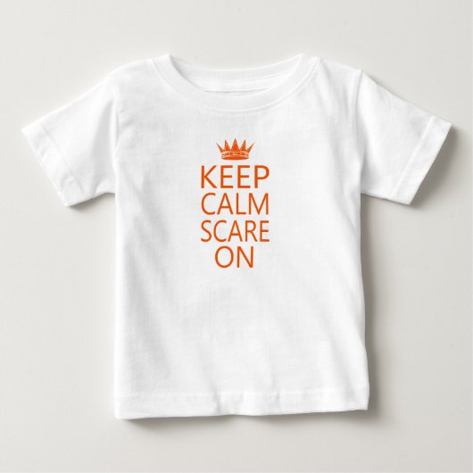 Keep Calm Scare On クラウンTシャツ ベビーTシャツ (正面)