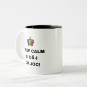KEEP CALM ȘI DĂ-I CU JOC! ツートーンマグカップ (正面左)