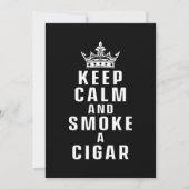 Keep Calm Smoke Cigar Smoker Humidor Cutter Gift 招待状 (正面)