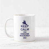 KEEP-CALM-SNOW-BOARD ON コーヒーマグカップ (左)