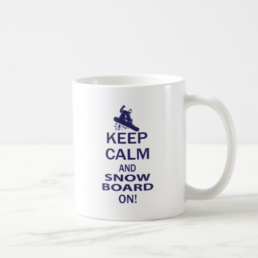 KEEP-CALM-SNOW-BOARD ON コーヒーマグカップ (右)
