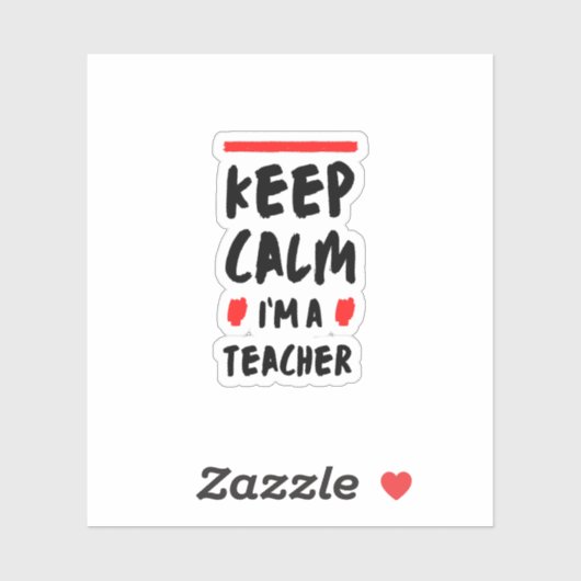 Keep Calm Teacher sticker シール (シート)
