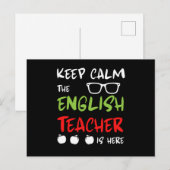 Keep Calm Teaching School Gift ポストカード (正面/裏面)