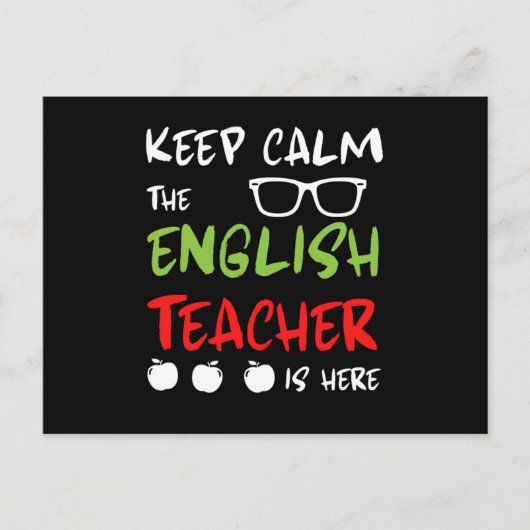 Keep Calm Teaching School Gift ポストカード (正面)