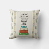 Keep Calm Travel On スロー枕 クッション (裏面)
