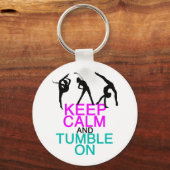 Keep Calm Tumble On Gymnastics キーホルダー (裏面)