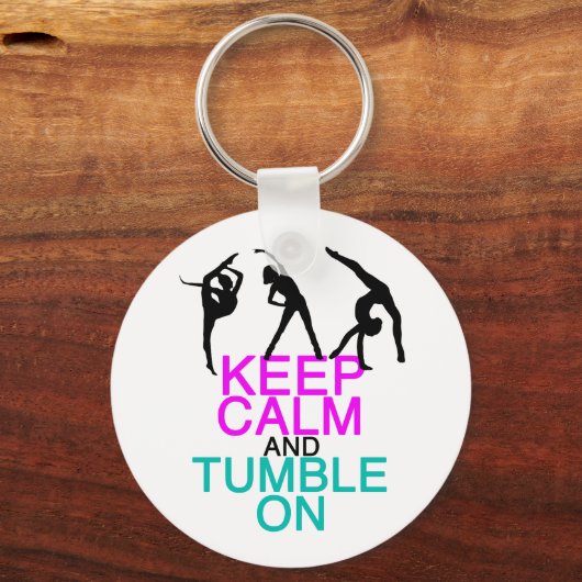 Keep Calm Tumble On Gymnastics キーホルダー (裏面)