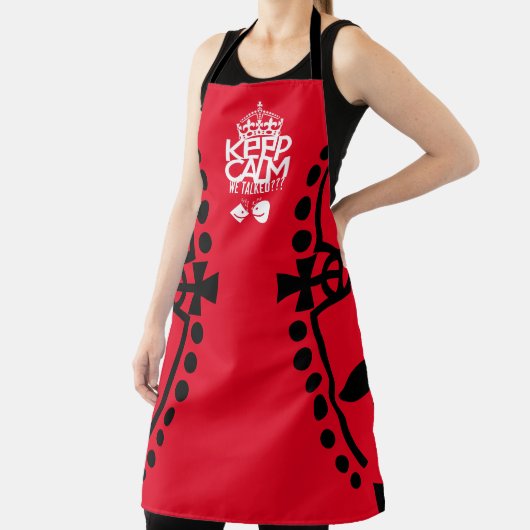 KEEP CALM WE TALKED? HABLAMOS?? BY MASANSER エプロン (インサイチュ)