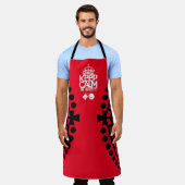 KEEP CALM WE TALKED? HABLAMOS?? BY MASANSER エプロン (着用した状態)