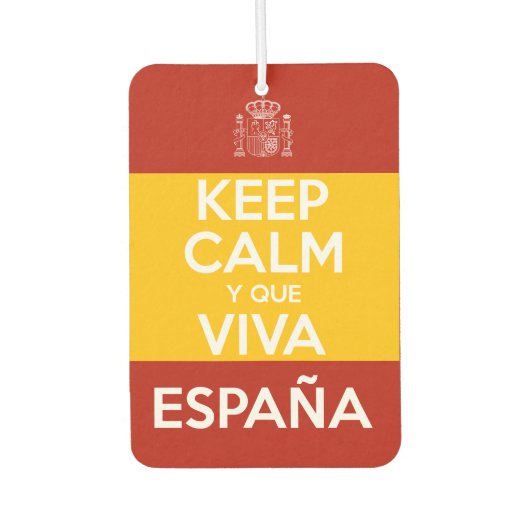 Keep Calm y que viva España カーエアーフレッシュナー (正面)