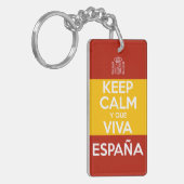 Keep Calm y que viva España キーホルダー (正面左)