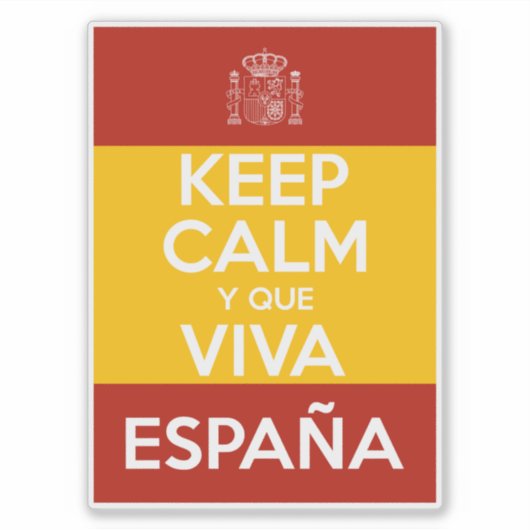 Keep Calm y que viva España シール (正面)