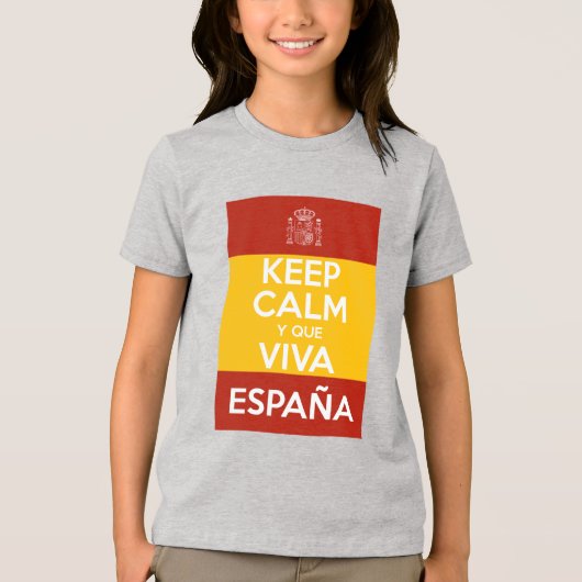 Keep Calm y que viva España トライブレンドTシャツ (正面)