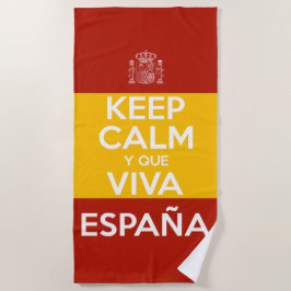 Keep Calm y que viva España ビーチタオル